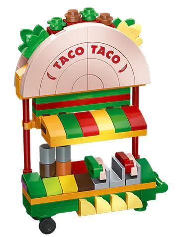 Xe bán đồ ăn Mexico JIESTAR 58261, bộ lắp ghép xe bán đồ ăn Mexico, đồ chơi lắp ghép xe bán đồ ăn Mexico, xe bán taco, xe bán đồ ăn nhanh Mexico, đồ chơi sáng tạo cho bé 6 tuổi