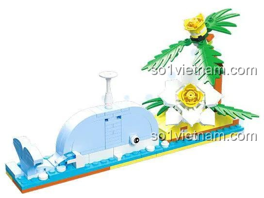 Bộ lắp ghép JIESTAR 58272 Cá Voi 3 trong 1, đồ chơi giáo dục cho bé 6+ tuổi, mô hình Cá Voi với chi tiết tinh xảo