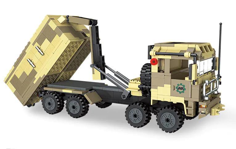 JIESTAR 59064 Xe Vận Tải Nặng Mô Hình Quân Sự, Bộ Lắp Ghép Xe Tải Quân Sự Nặng, Đồ Chơi Xây Dựng Xe Chở Hàng Quân Sự Tầm Trung cho bé 6 tuổi