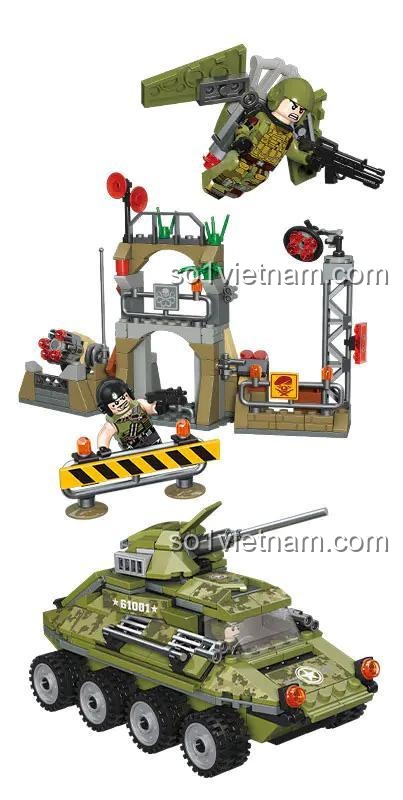 Chi tiết bộ lắp ghép xe tăng quân sự Glory Mission JIESTAR 61001