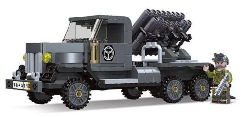 JIESTAR 61114 Xe Pháo Tên Lửa BM Bộ Lắp Ghép Mô Hình Quân Sự 338 Mảnh Cho Bé 6 Tuổi