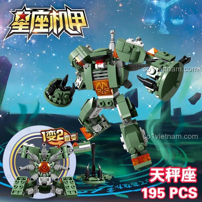 JIESTAR 68000 Robot Thiên Bình dạng Thiên Bình, Robot Cân Thiên Bình, bộ đồ chơi lắp ghép Robot Cân Thiên Bình, đồ chơi sáng tạo cho bé trai 6 tuổi