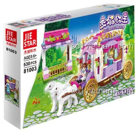 Hộp bộ lắp ghép xe ngựa công chúa Jenny mơ mộng JIESTAR 81003
