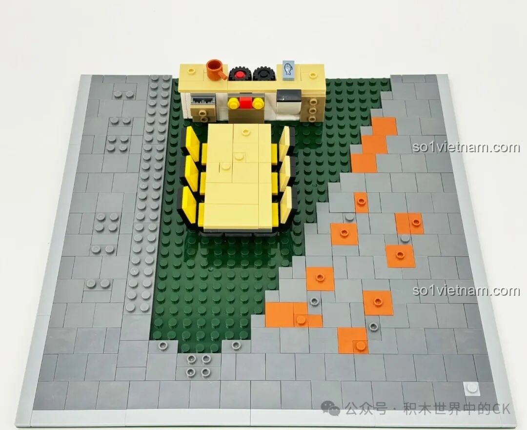 Bước đầu tiên trong quá trình lắp ráp JIESTAR 89109 Nhà hàng Hoa Anh Đào