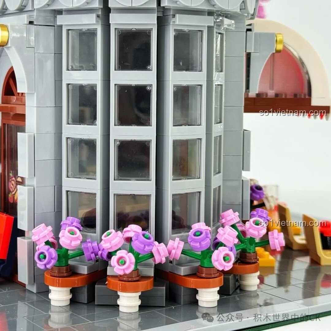 Chi tiết mái che đỏ trắng JIESTAR 89109 Nhà hàng Hoa Anh Đào