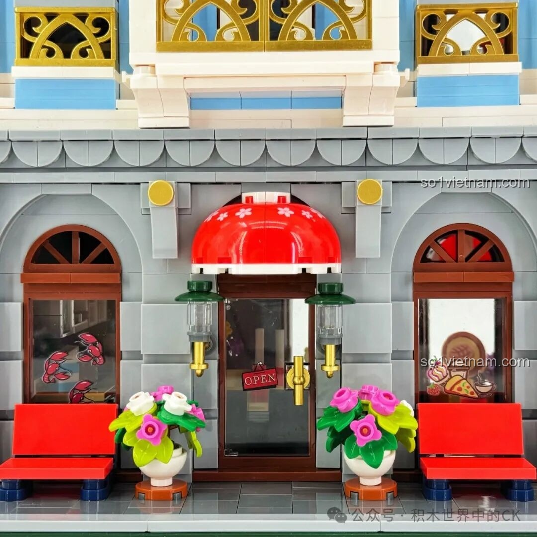 Chi tiết lan can vàng JIESTAR 89109 Nhà hàng Hoa Anh Đào