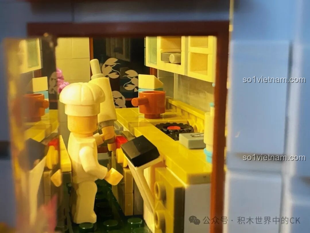 Chi tiết hoa và cây xanh trang trí JIESTAR 89109 Nhà hàng Hoa Anh Đào