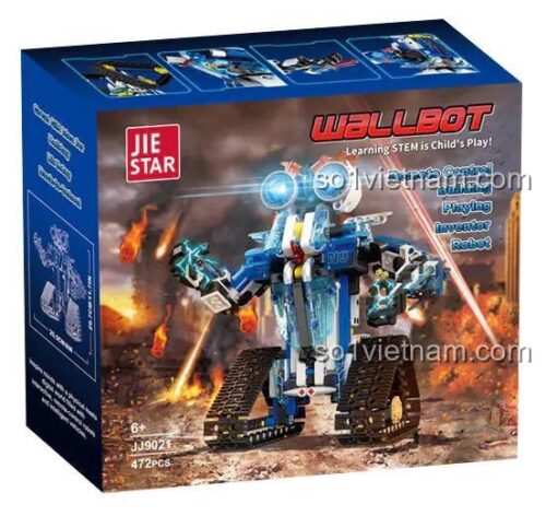 Hộp sản phẩm Robot Lắp Ráp Điều Khiển Từ Xa JIESTAR JJ9021 Wallbot