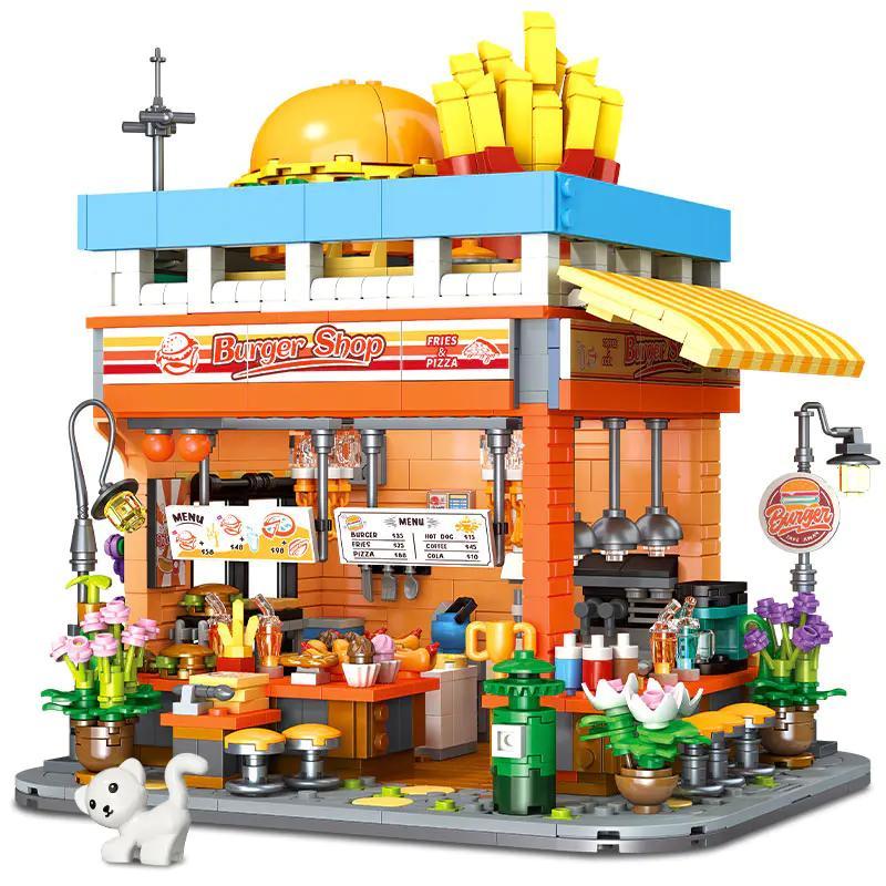 Bộ lắp ghép Cửa hàng Bánh mì JIESTAR JJ9082 - Mô hình chi tiết cao, Có đèn LED, 1727 mảnh, Độ tuổi 6+