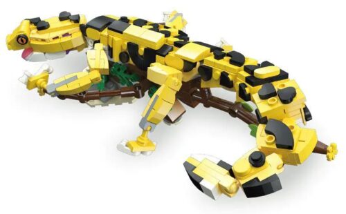 Mô hình Thằn Lằn Báo Gấm JIESTAR JJ9150 lắp ráp chi tiết, màu sắc vàng đen bắt mắt, đồ chơi sáng tạo cho bé 6 tuổi