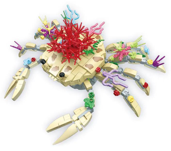 JIESTAR JJ9153 Bộ Lắp Ghép Tôm Hùm Trang Trí, Mô hình Tôm Hùm Biển Sống Động, 441 Mảnh, Độ tuổi 6+, Đồ chơi Sáng tạo