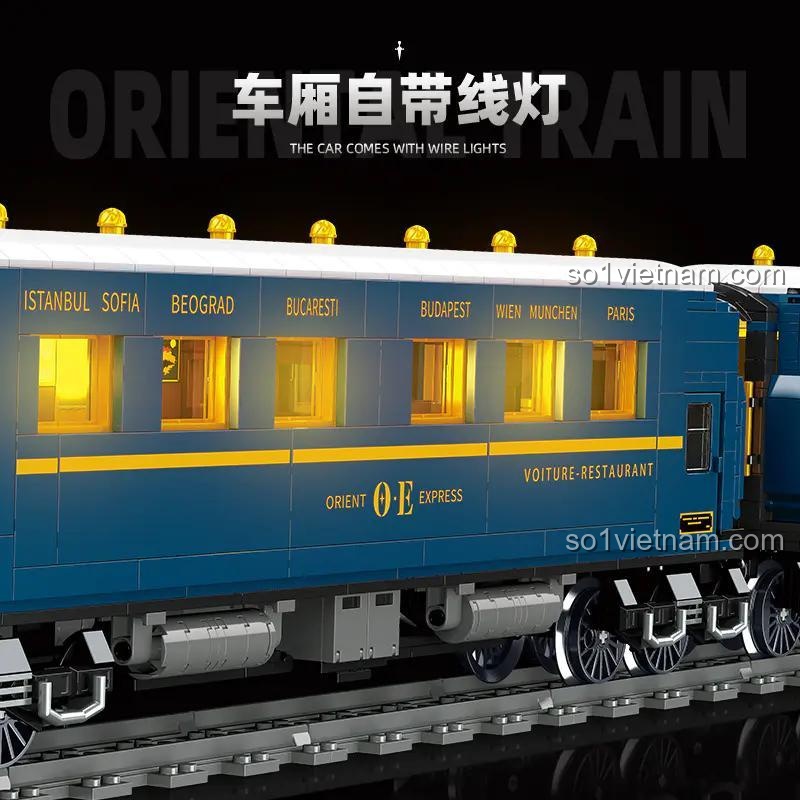Chi tiết nóc toa tàu Tàu Hơi Nước Orient Express JIESTAR JJ9155