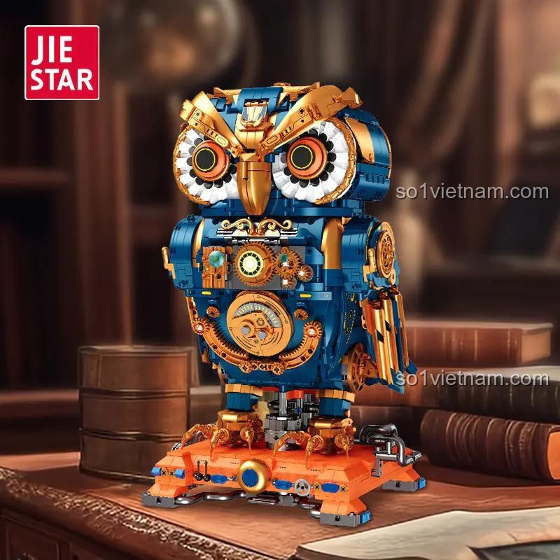 Cú mèo Steampunk JIESTAR JJ9171 trưng bày trên bàn