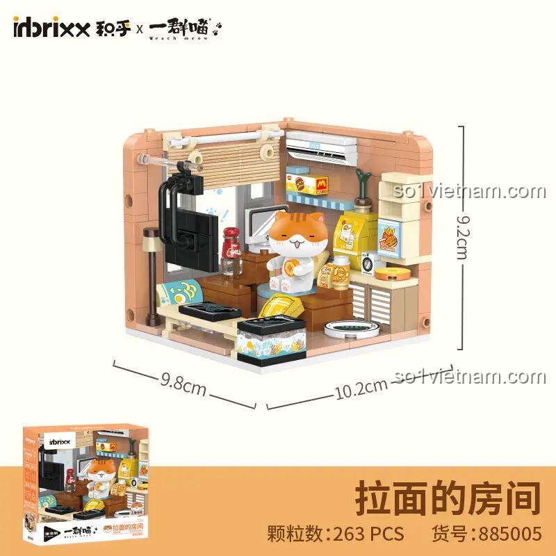 积乎inbrixx 885005 Nếu Lịch Sử Là Một Đàn Mèo Phòng Ramen Kích thước mô hình