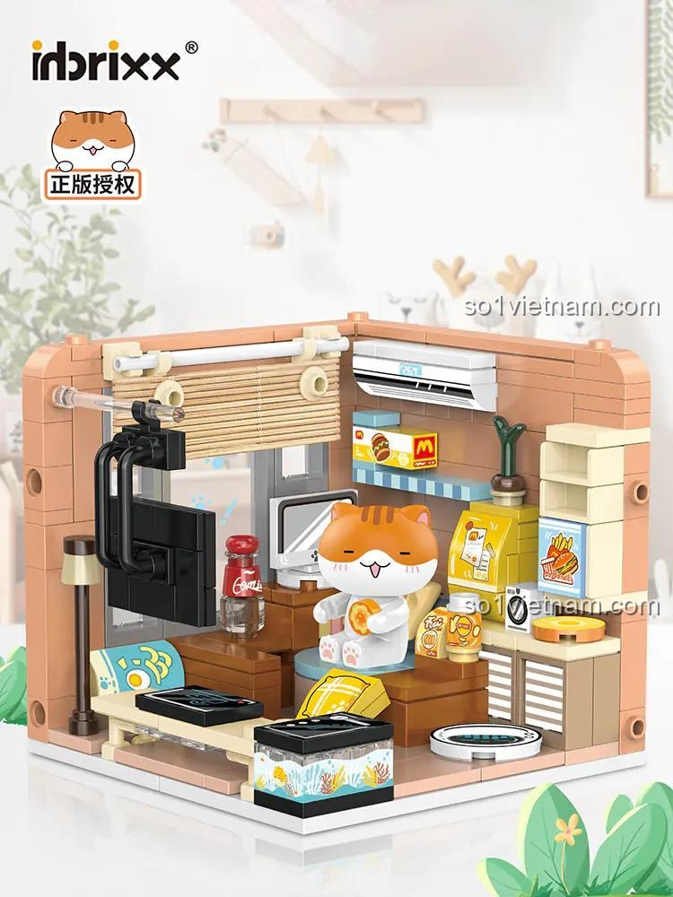 积乎inbrixx 885005 Nếu Lịch Sử Là Một Đàn Mèo Phòng Ramen Bộ lắp ráp chi tiết