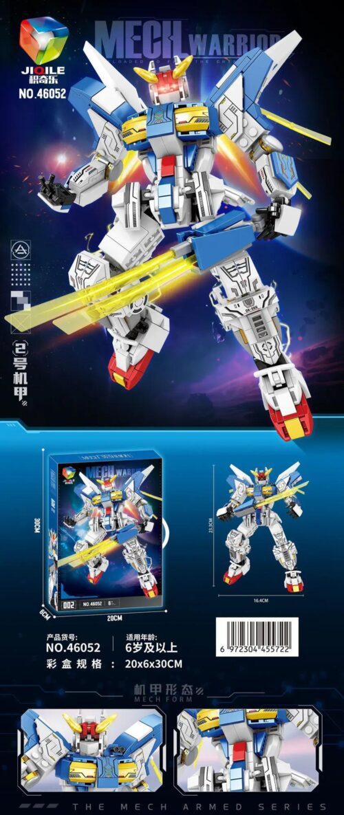 bộ lắp ghép Robot MechWarrior 002 JIQILE 46052, đồ chơi lắp ráp Robot chiến đấu 002 cho con trai 6 tuổi, giá tốt