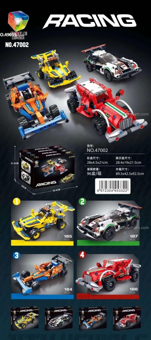 Các mẫu xe đua có thể lắp ráp từ bộ JIQILE 47002