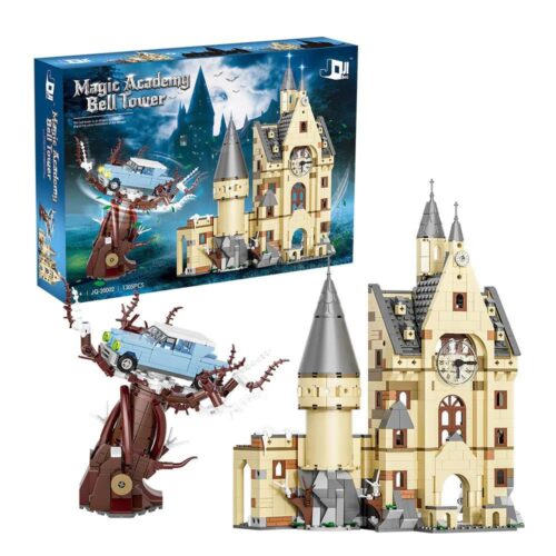 Hộp bộ lắp ghép JQ-20002 Hogwarts Bell Tower and Whomping Willow 1305 mảnh