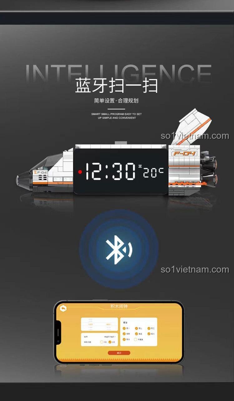 Đồng hồ thông minh kiêm loa bluetooth J601 kết nối với điện thoại qua ứng dụng để điều khiển dễ dàng.