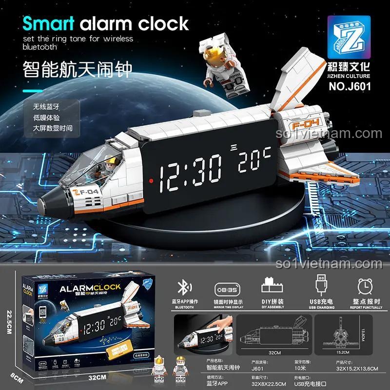 Tổng quan tính năng của đồ chơi mô hình Jizhen Culture J601, kết nối bluetooth, sạc USB, hiển thị nhiệt độ.