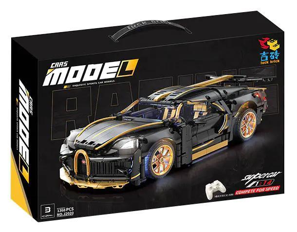 bộ lắp ghép Bugatti Divo Jizuan J2020, hộp sản phẩm siêu xe Bugatti Divo, đồ chơi lắp ráp xe đua có đèn LED, giá tốt cho bé trai 8 tuổi