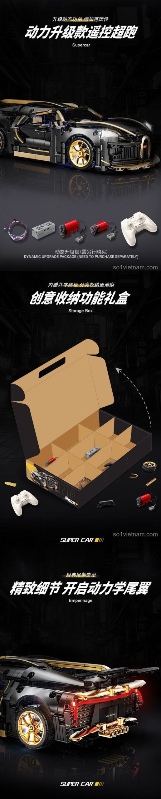 bộ lắp ghép Jizuan Bugatti Divo J2020, siêu xe có thể nâng cấp điều khiển từ xa, hộp đựng sáng tạo, đồ chơi mô hình cho bé trai 8 tuổi