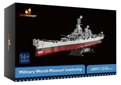 Bộ đồ chơi JMBricklayer 60011 Thiết giáp hạm Missouri 2228 mảnh ghép, mô hình tàu chiến chi tiết cao cho bé trai 14 tuổi, giá tốt