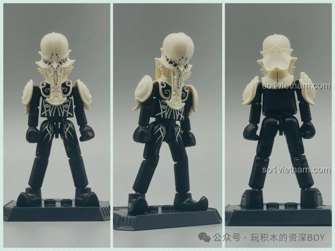 Các tư thế của mô hình Jyamato BLOKEES Kamen Rider, thể hiện độ linh hoạt và khớp nối.