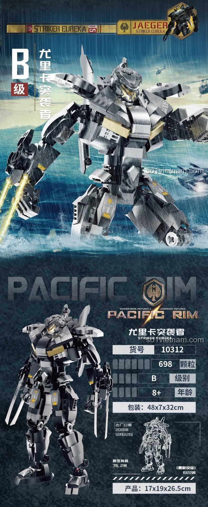Chi tiết khớp nối của Robot Jaeger Striker Eureka Pacific Rim B K盒子 10312