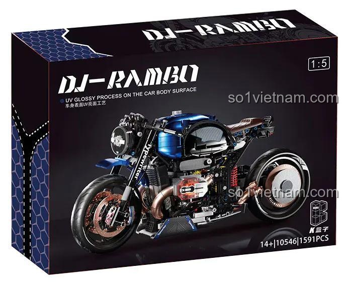 Hộp sản phẩm bộ lắp ráp K-Box 10546 Xe Mô tô Tốc độ Latte, thiết kế đẹp mắt, phù hợp làm quà tặng.
