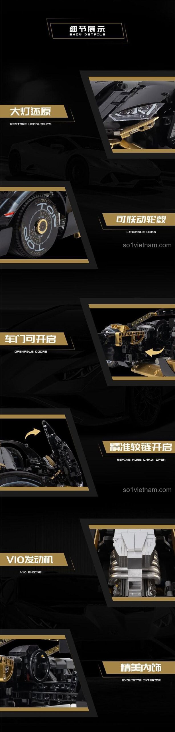đồ chơi lắp ráp Lamborghini Huracán STO K Box 10600, mô hình 2519 chi tiết, bộ lắp ghép Siêu xe Lamborghini Huracán STO