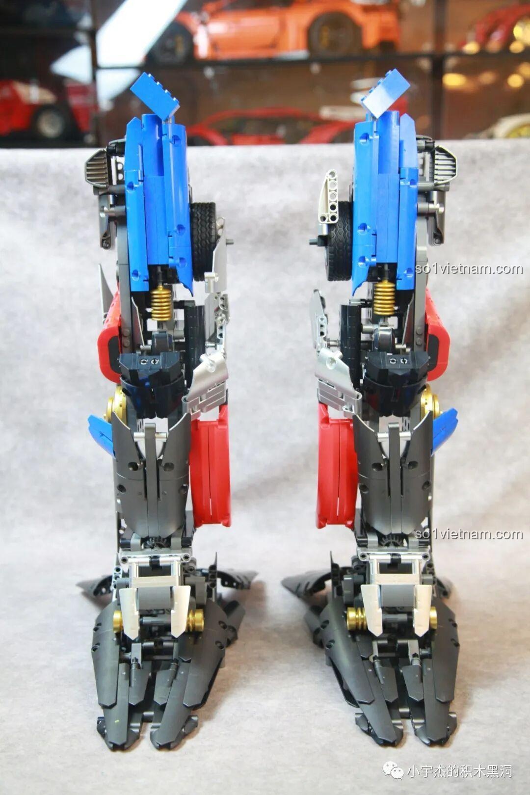 Mặt trước của đôi chân robot K-box V5006 sau khi lắp ráp xong.