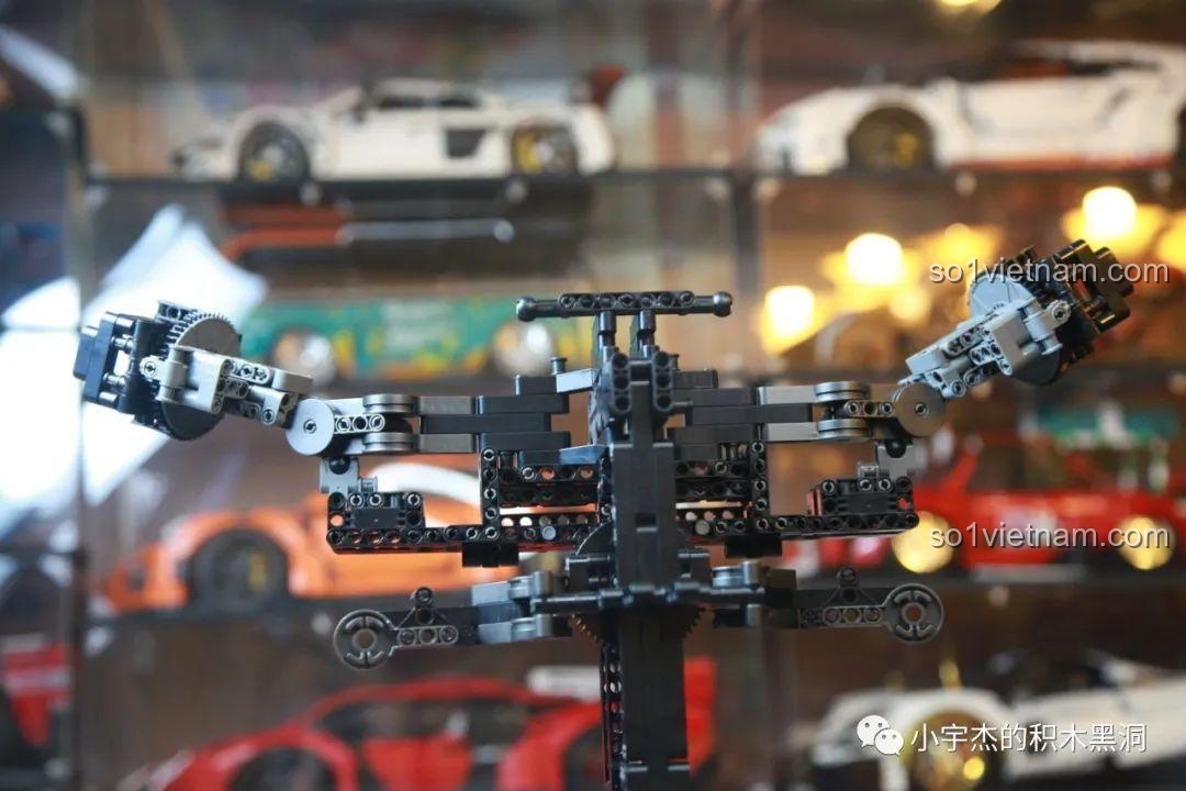 Chi tiết phần đỉnh của khung đỡ K-box V5006 với các khớp nối phức tạp.