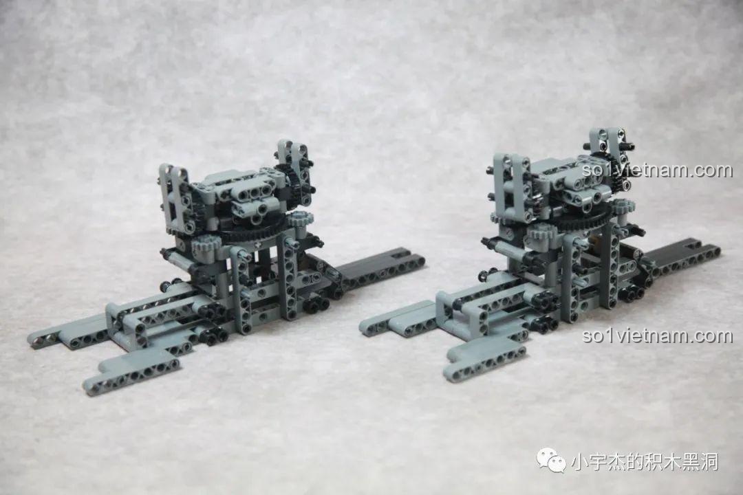 Quá trình lắp ráp phần bàn chân của robot K-box V5006 với thiết kế cơ khí thông minh.