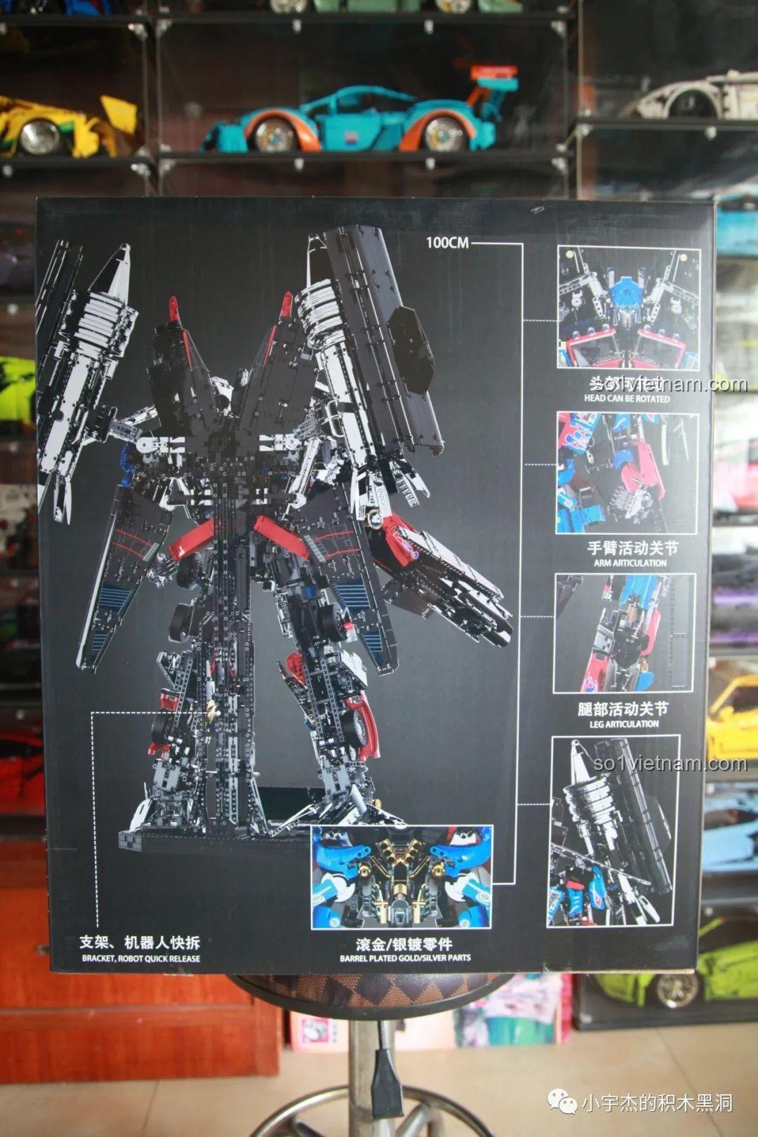 Các tính năng cử động của robot K-box V5006 được minh họa trên hộp, bao gồm khớp tay, chân, đầu.