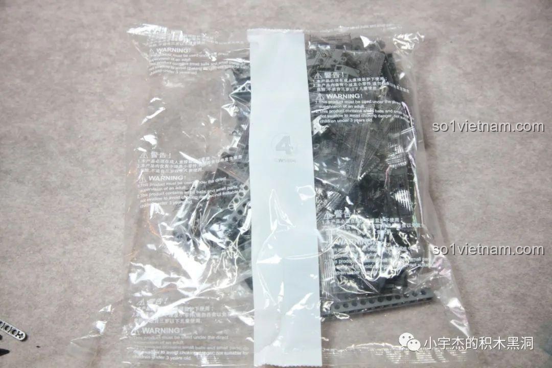 Túi mảnh ghép số 4 của bộ K-box V5006, tiếp tục hoàn thiện phần chân.