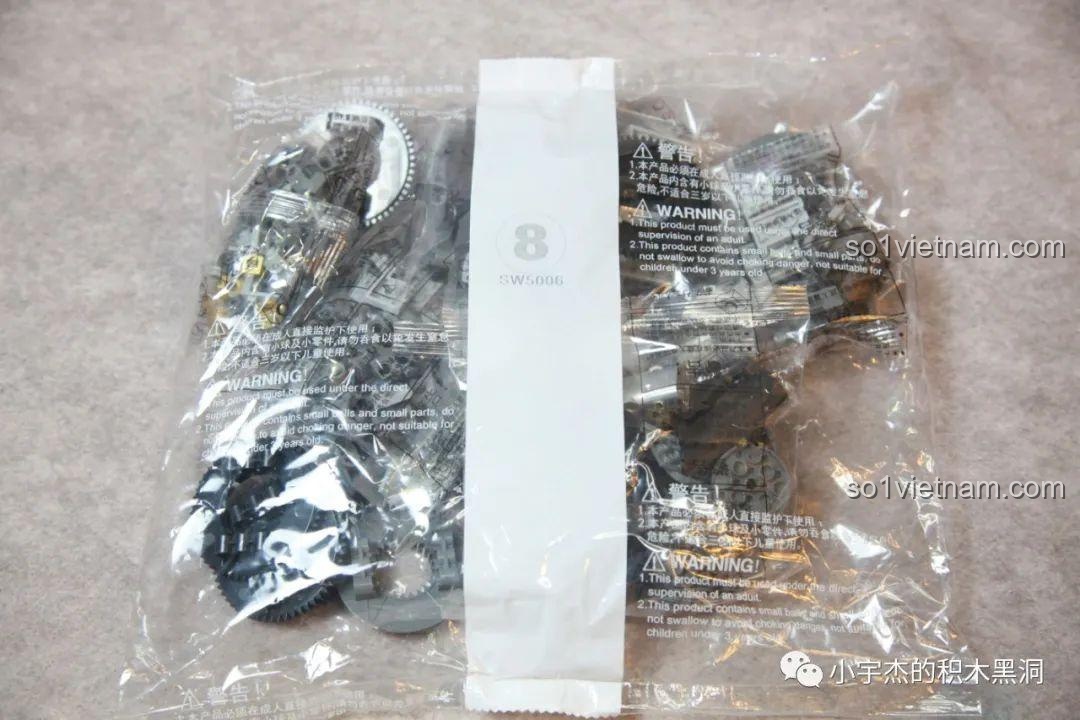 Túi mảnh ghép số 8 của bộ K-box V5006, tiếp tục hoàn thiện phần thân.