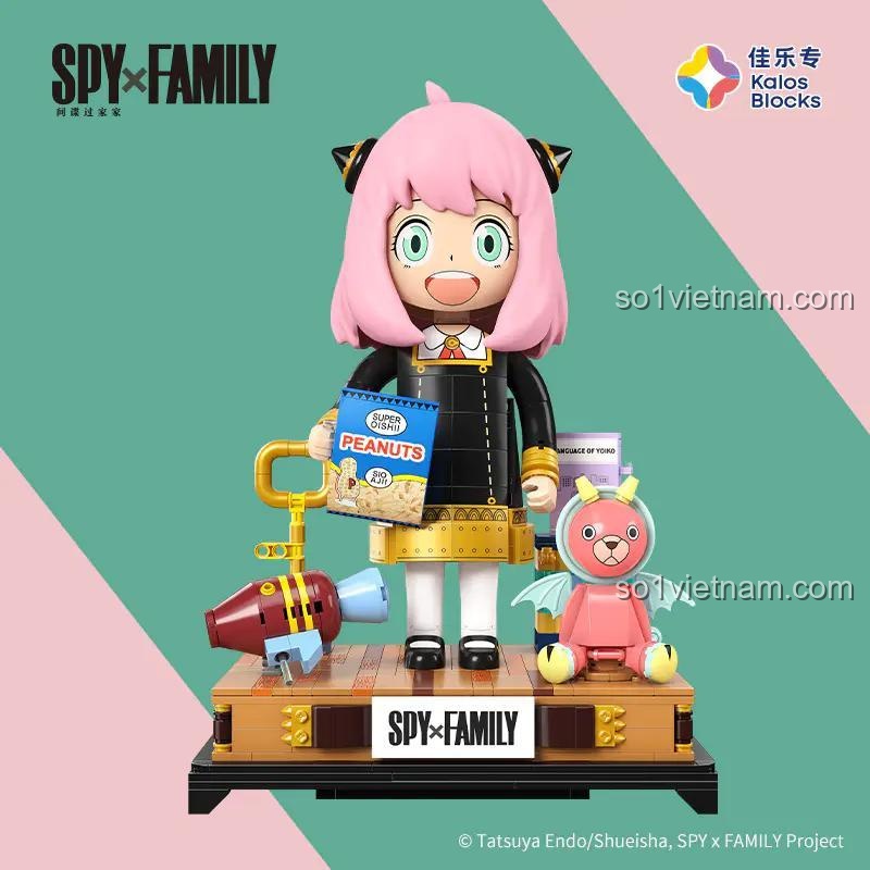 Hộp bộ lắp ghép Anya Spy Family Biến Mặt 33001 678 chi tiết