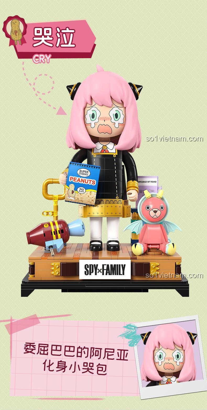 Kích thước bộ lắp ghép Anya Spy Family Biến Mặt 33001 678 chi tiết