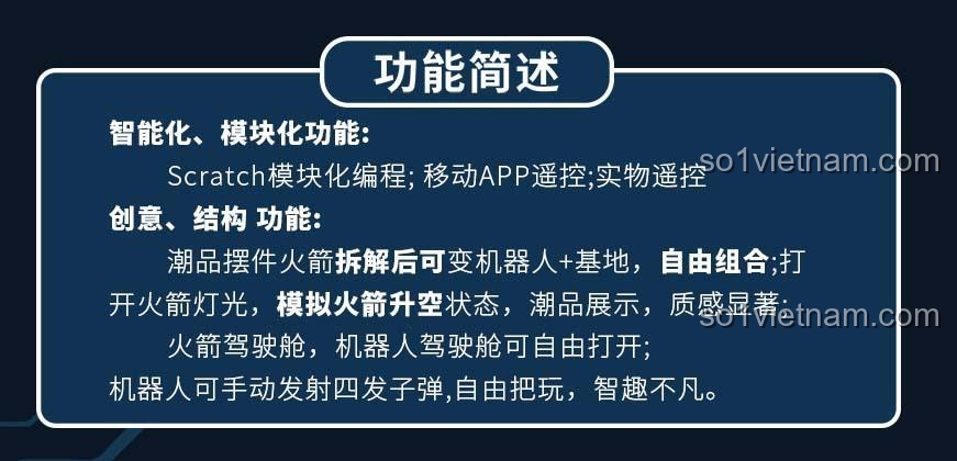 Mô tả chức năng thông minh, sáng tạo của bộ lắp ghép Kaido KD99001 Robot Tương Lai, đồ chơi giáo dục cho bé trai 8 tuổi.