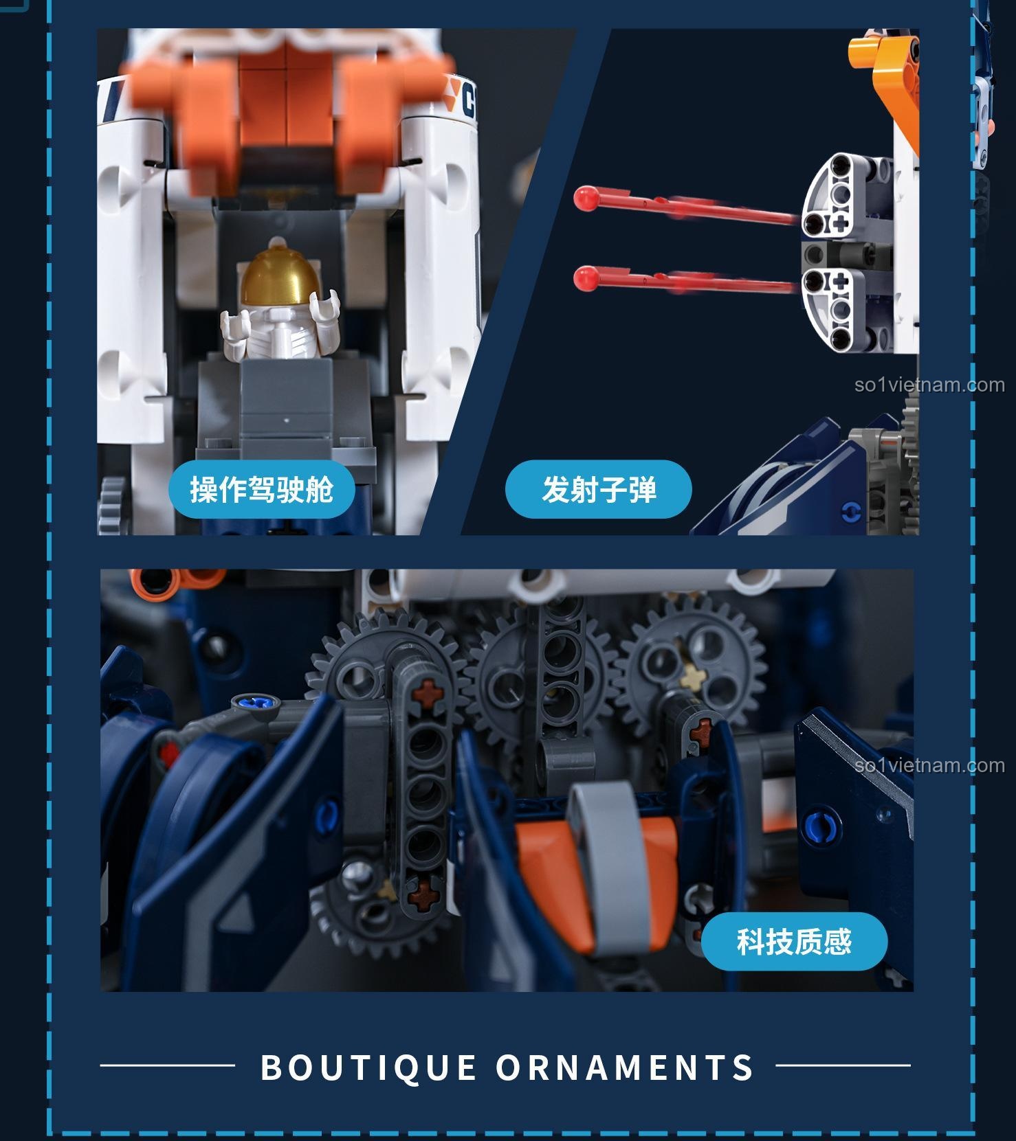 Robot Tương Lai Kaido KD99001 có buồng lái và khả năng bắn đạn, đồ chơi mô hình hành động cho bé trai 8 tuổi, giá hời.