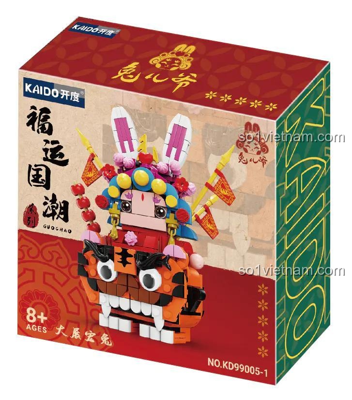 Bộ lắp ghép Thỏ Nhi Gia Kaido KD99005-1, đồ chơi mô hình Thỏ thần may mắn, Thỏ Nhi Gia Kaido, Thỏ thần may mắn KD99005-1, Linh vật Thỏ KD990051, bộ lắp ghép Thỏ Phúc Vận Kaido, đồ chơi mô hình Thỏ Quốc Triều KD99005-1, bộ xếp hình Kaido KD990051, Kaido KD99005-1, Mô hình Thỏ Nhi Gia KD99005, đồ chơi mô hình Thỏ thần Trung Quốc, bộ lắp ghép 99005, Thỏ Nhi Gia 9005, mô hình Thỏ Nhi Gia Phúc Vận Quốc Triều, trang trí Tết, cho bé 8 tuổi, giá tốt