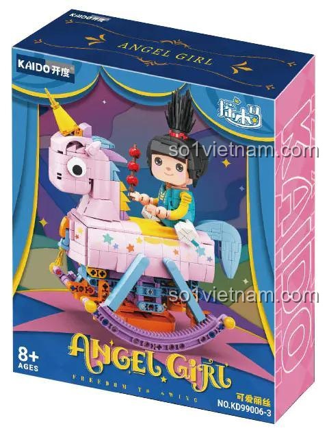 Hộp sản phẩm bộ lắp ghép KAIDO KD99006-3 Angel Girl, đồ chơi xây dựng cho bé gái 8 tuổi