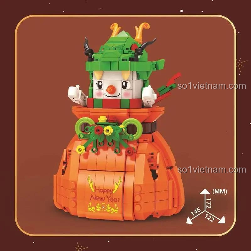 Kích thước mô hình Túi May Mắn Người Tuyết KAIDO KD99011