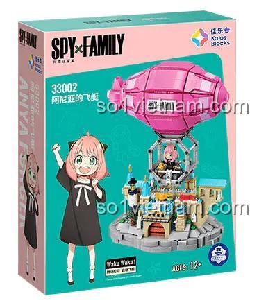Phi Thuyền Anya Kaios Blocks, Mô hình Gia Đình Điệp Viên 002, hộp sản phẩm, đồ chơi cho bé gái 12 tuổi