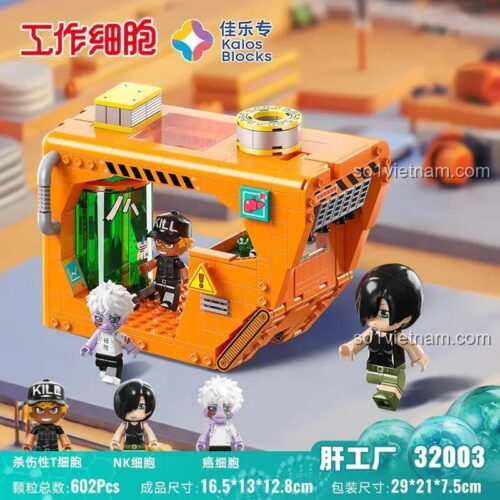 Thông tin chi tiết đồ chơi mô hình Tế Bào Máu 32003 của Kalos Blocks, bao gồm 602 chi tiết, kích thước mô hình 16.5x13x12.8cm và kích thước hộp. Phù hợp cho cả con trai và con gái.