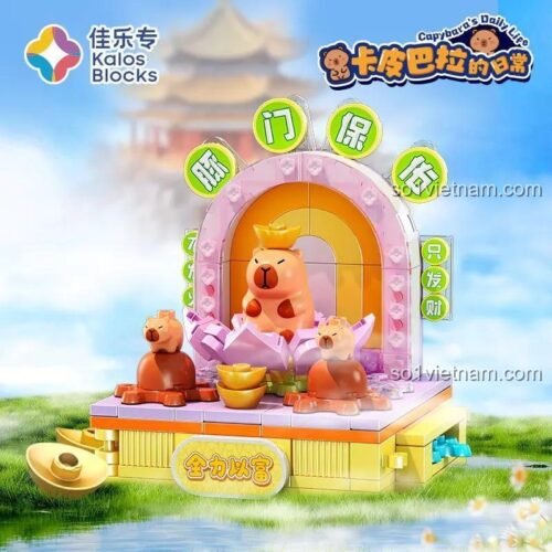 Mô hình Capybara Nỗ Lực Làm Giàu Kalos Blocks 54007 với 150 chi tiết, đồ chơi lắp ghép sáng tạo cho bé 6 tuổi, giá tiết kiệm.