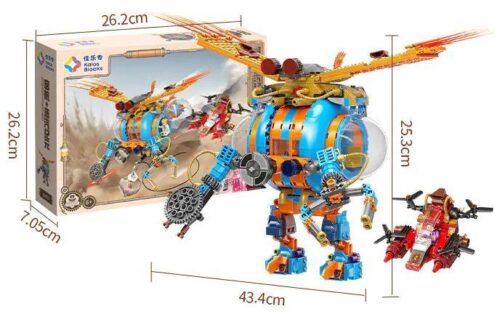 bộ lắp ghép Robot Hơi Nước Kẻ Cướp Tấn Công Kalos Blocks 55002 với thiết kế Steampunk độc đáo, kích thước lớn, phù hợp bé trai 6 tuổi, giá tốt