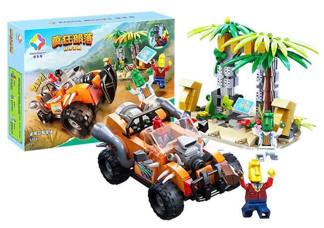 Bộ lắp ghép Kalos Blocks 57001 Bộ Lạc Điên Rồ, 441 mảnh, gồm xe địa hình và 3 minifigures, quà cho con trai 12 tuổi.