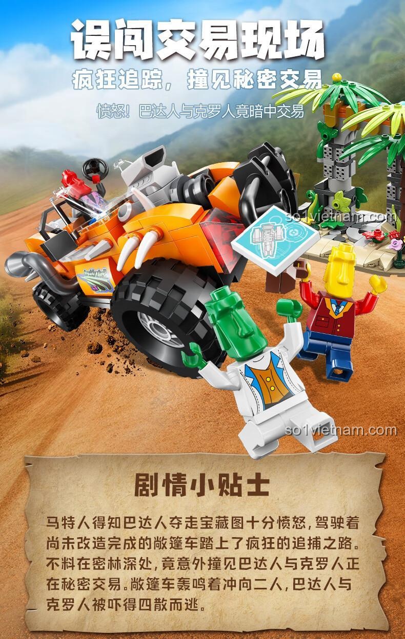 Cốt truyện và nhân vật của bộ lắp ghép Kalos Blocks 57001 Bộ Lạc Điên Rồ.